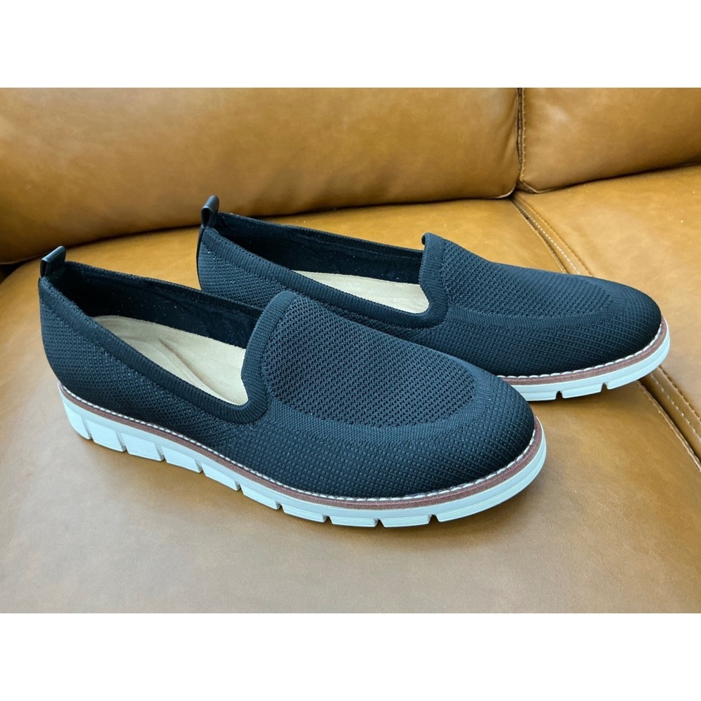 Easy Spirit Vanessa‎ 2 Loafers Womens 11 Black  Knit Slip On Sneakers